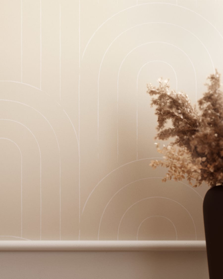 Arcadia wallpaper with grey arcs 10 x 0.53 m FSC MIX Credit