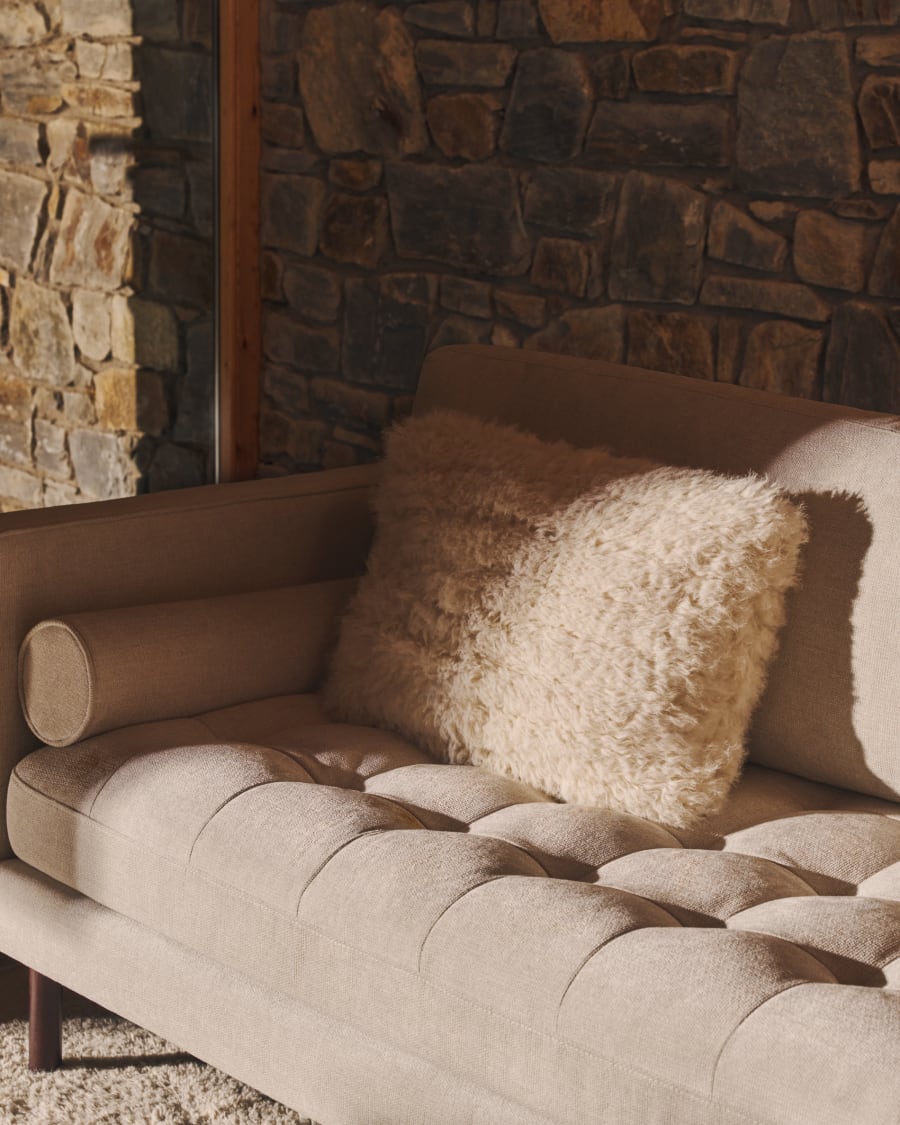 Kissenhülle Silvy in Plüsch weiss 40 x 60 cm