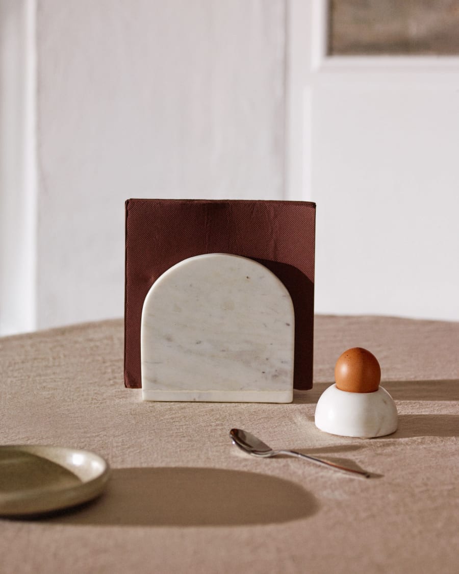Cinderella white marble serviette holder