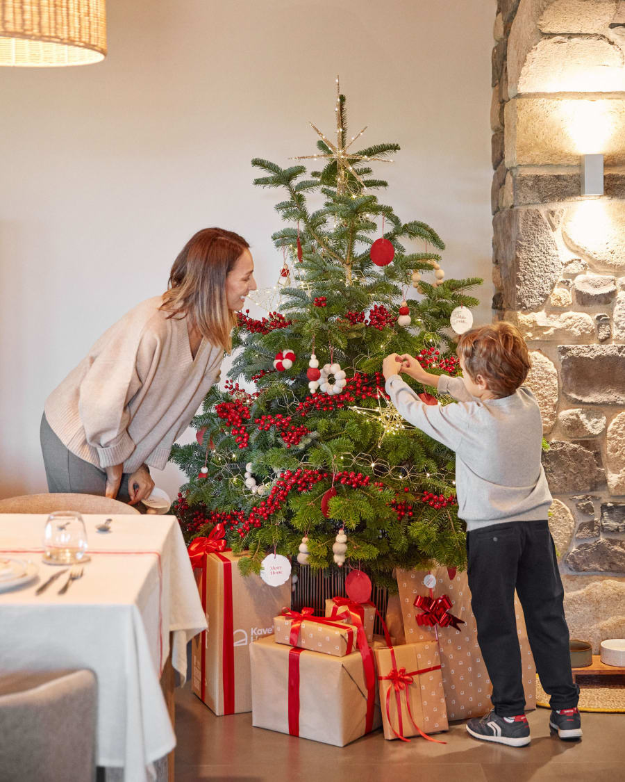 Κρεμαστό στολίδι Katherine, μπεζ τσόχα