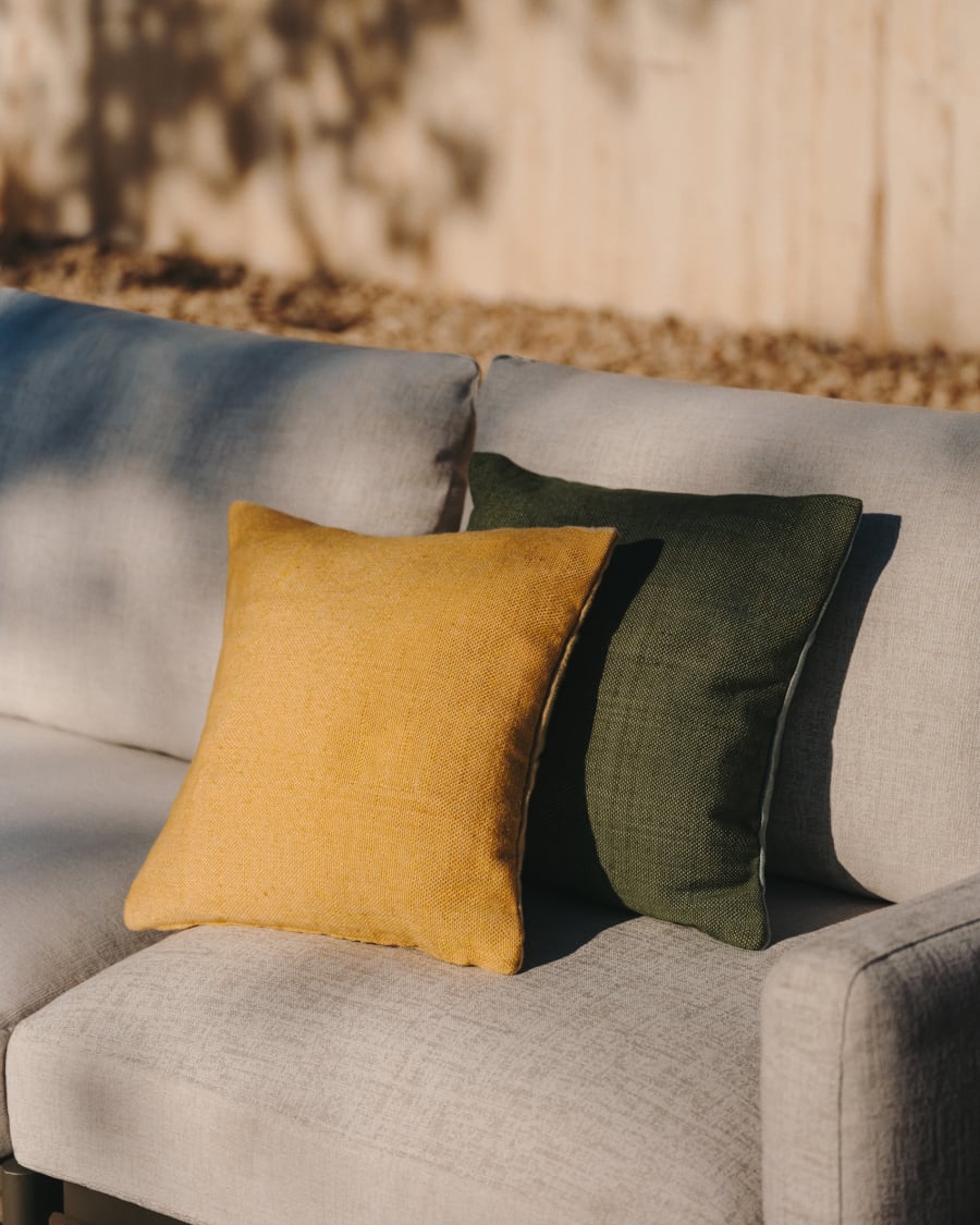 Sorells 2-seater modular outdoor sofa in aluminium with green finish 201 cm