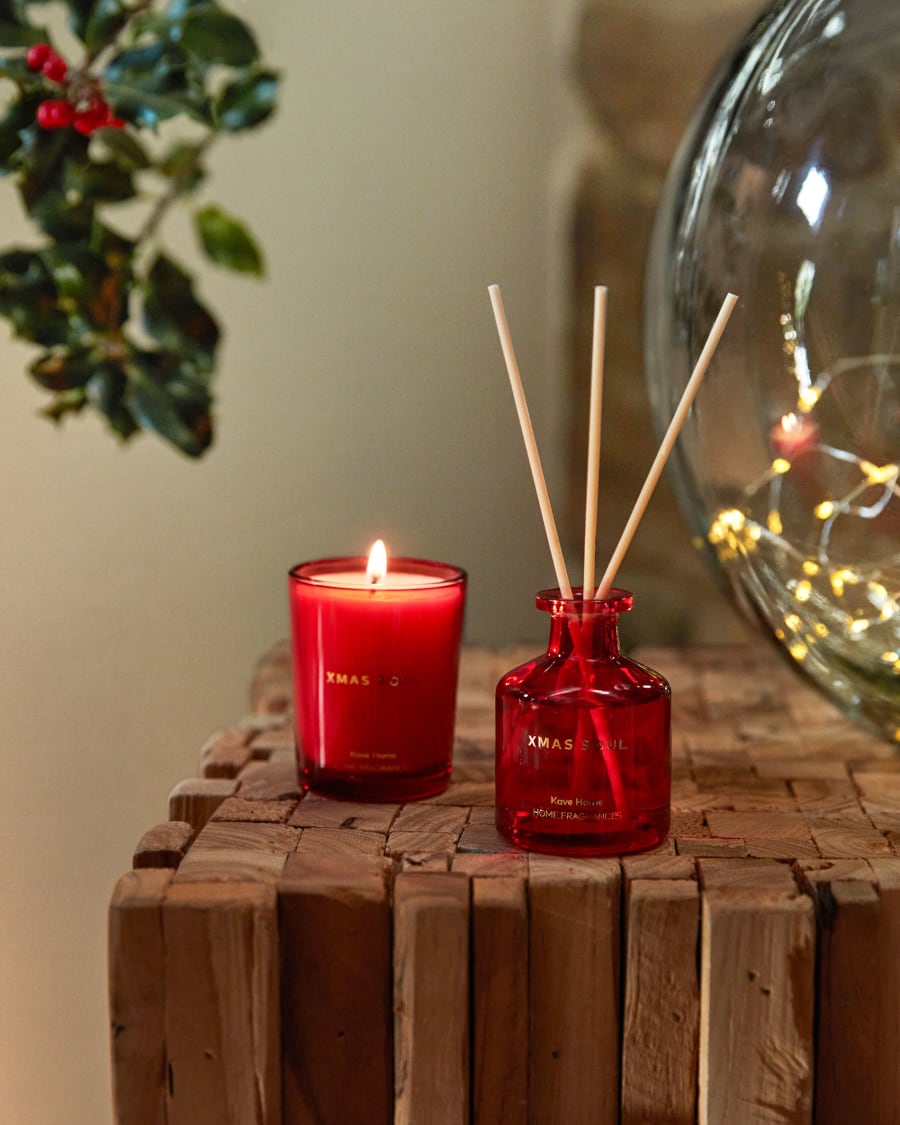 Xmas Soul set of 50 ml fragrance diffuser with sticks and 70 g aromatic candle