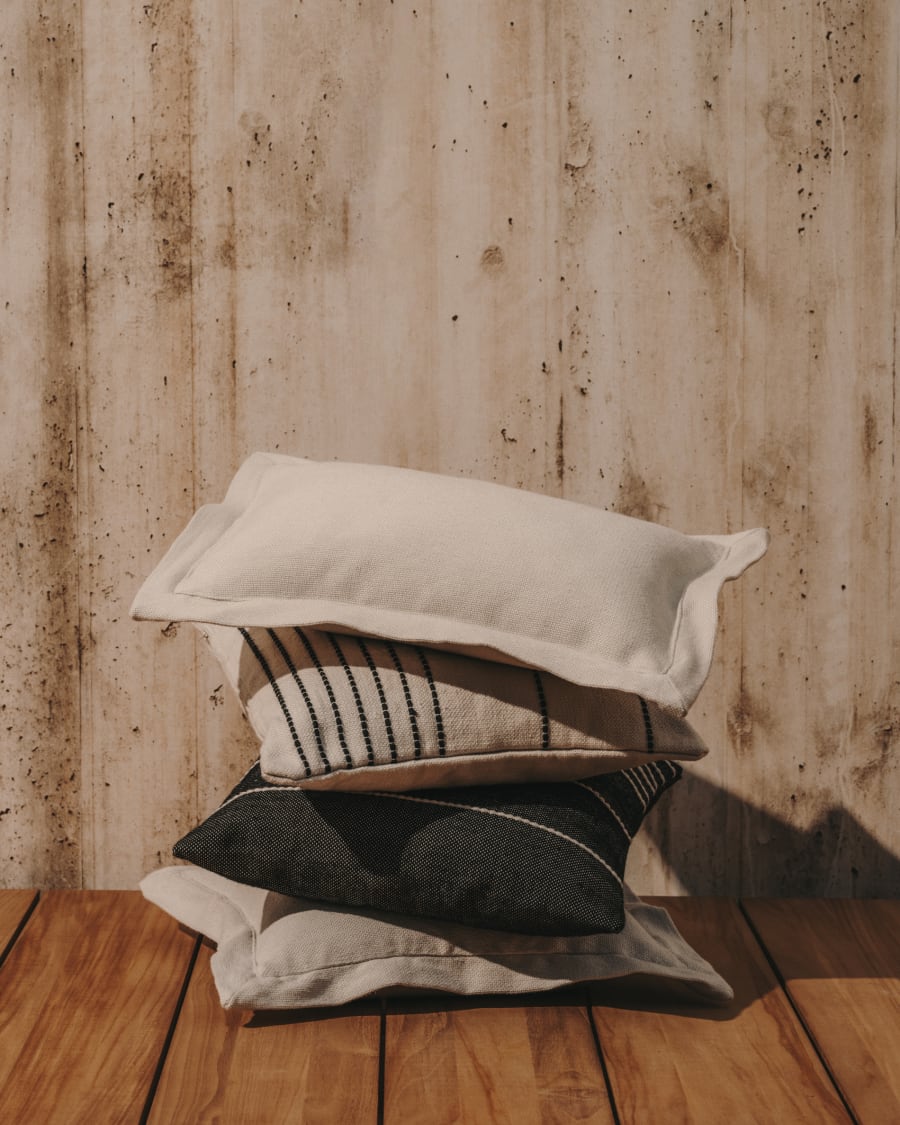Polp black striped cushion cover 100% PET 45 x 45 cm