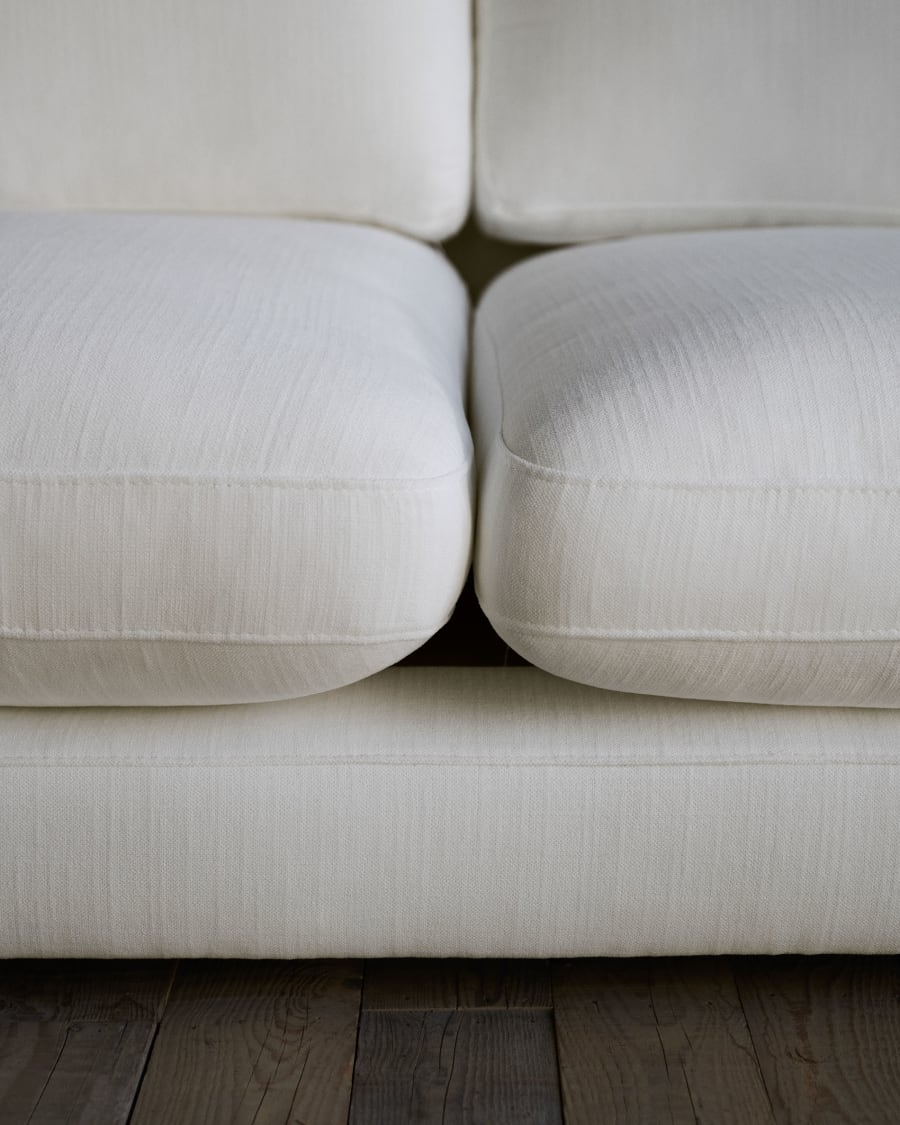 Gala 4 seater sofa with right side chaise longue in white, 300 cm