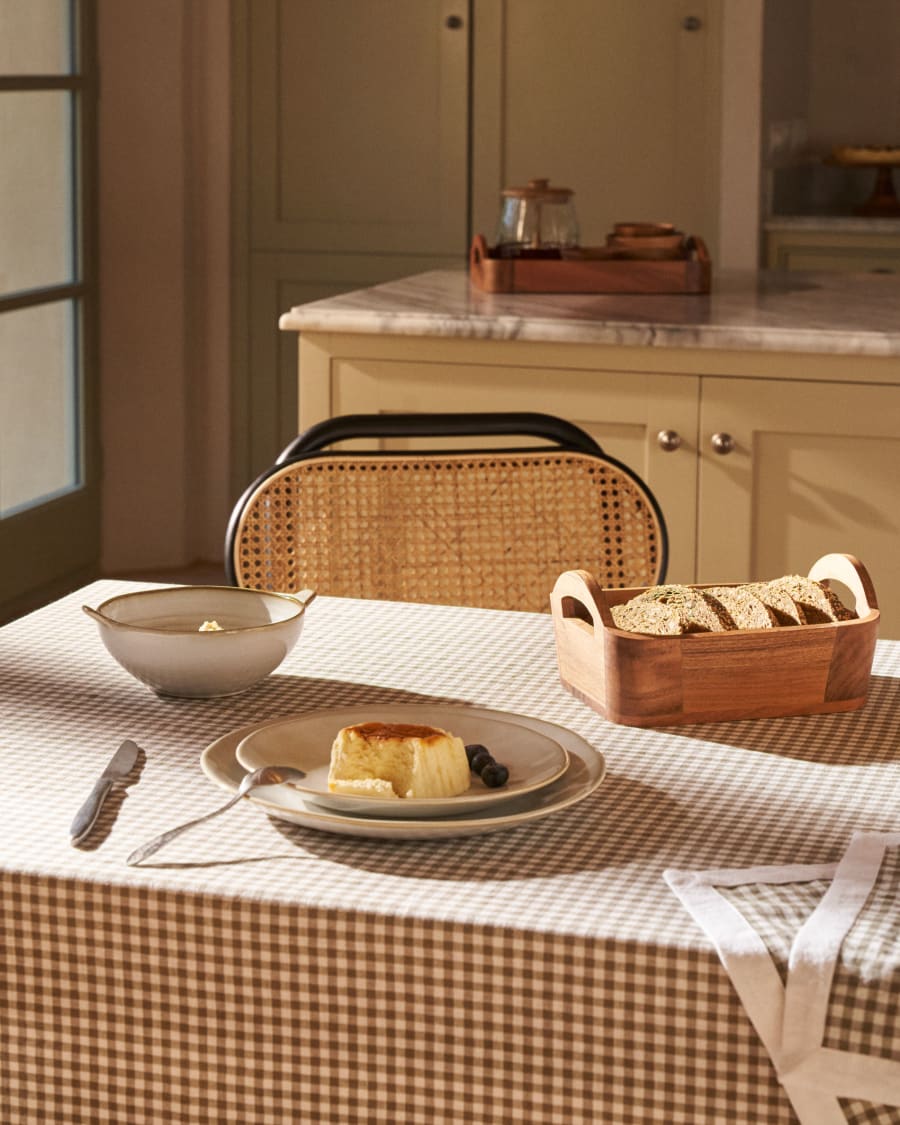 Portbou ceramic dessert plate in white