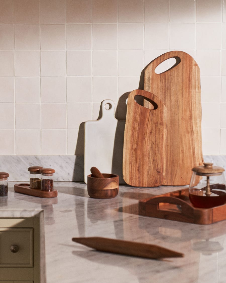 Delci acacia wood pestle and mortar