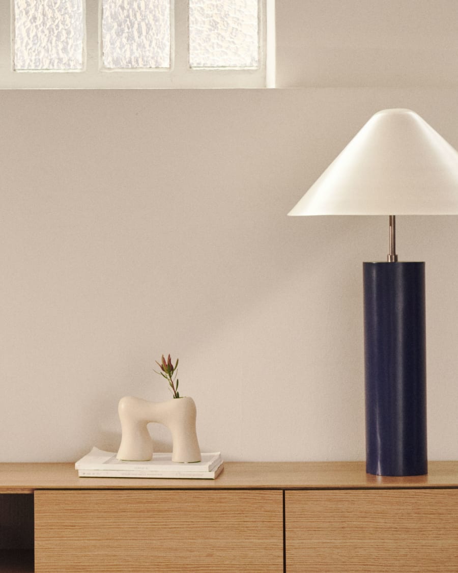 Βάζο Llafranc, μπεζ κεραμικό, 13εκ