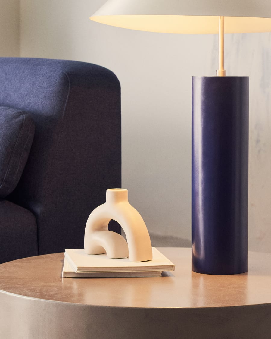 Llafranc ceramic vase in beige, 15 cm