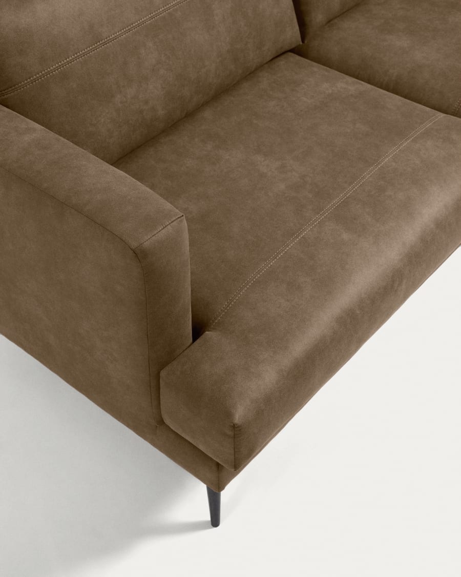 Tanya 2 seater sofa in dark brown, 183 cm