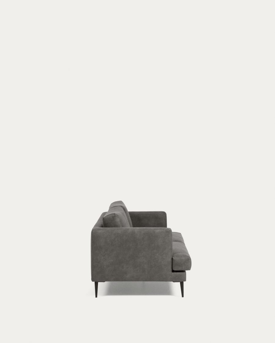 Tanya 2 seater sofa upholstered in dark grey 183 cm FSC Mix Credit