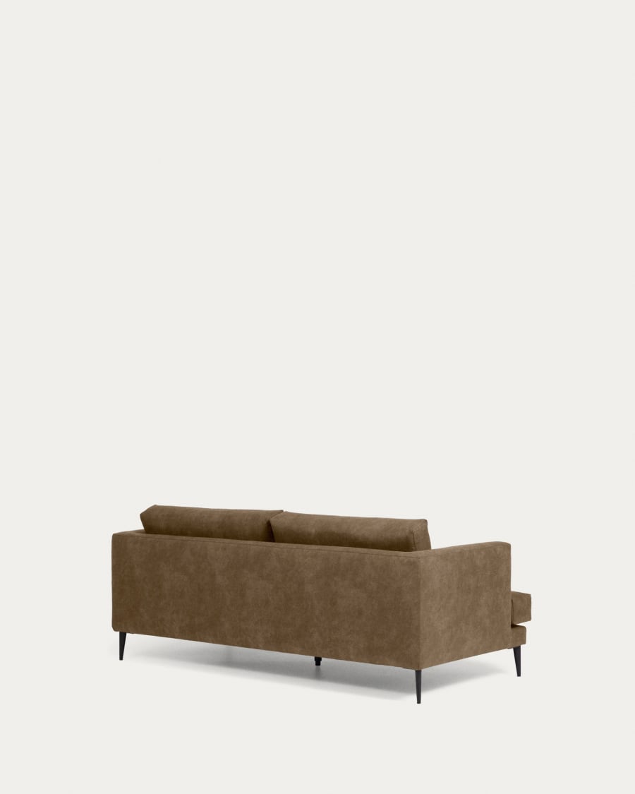 Tanya 2 seater sofa in dark brown, 183 cm