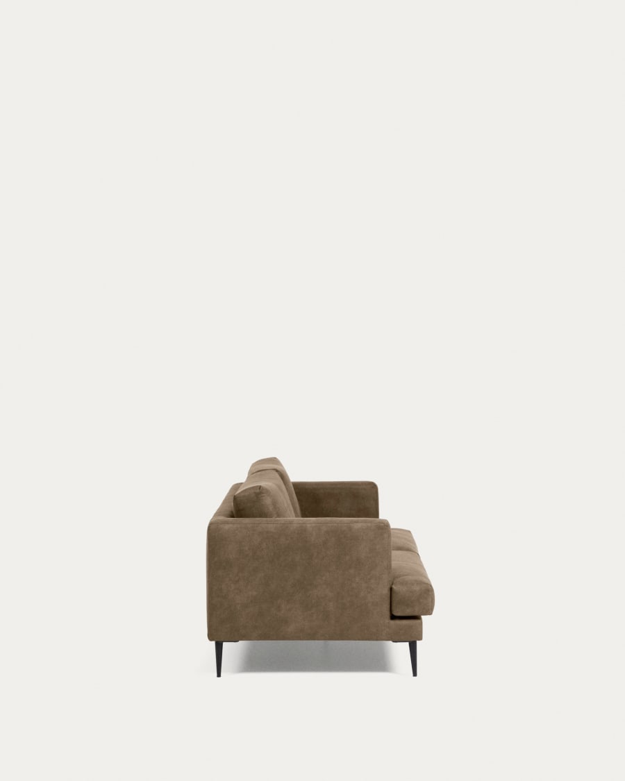 Tanya 2 seater sofa in dark brown, 183 cm