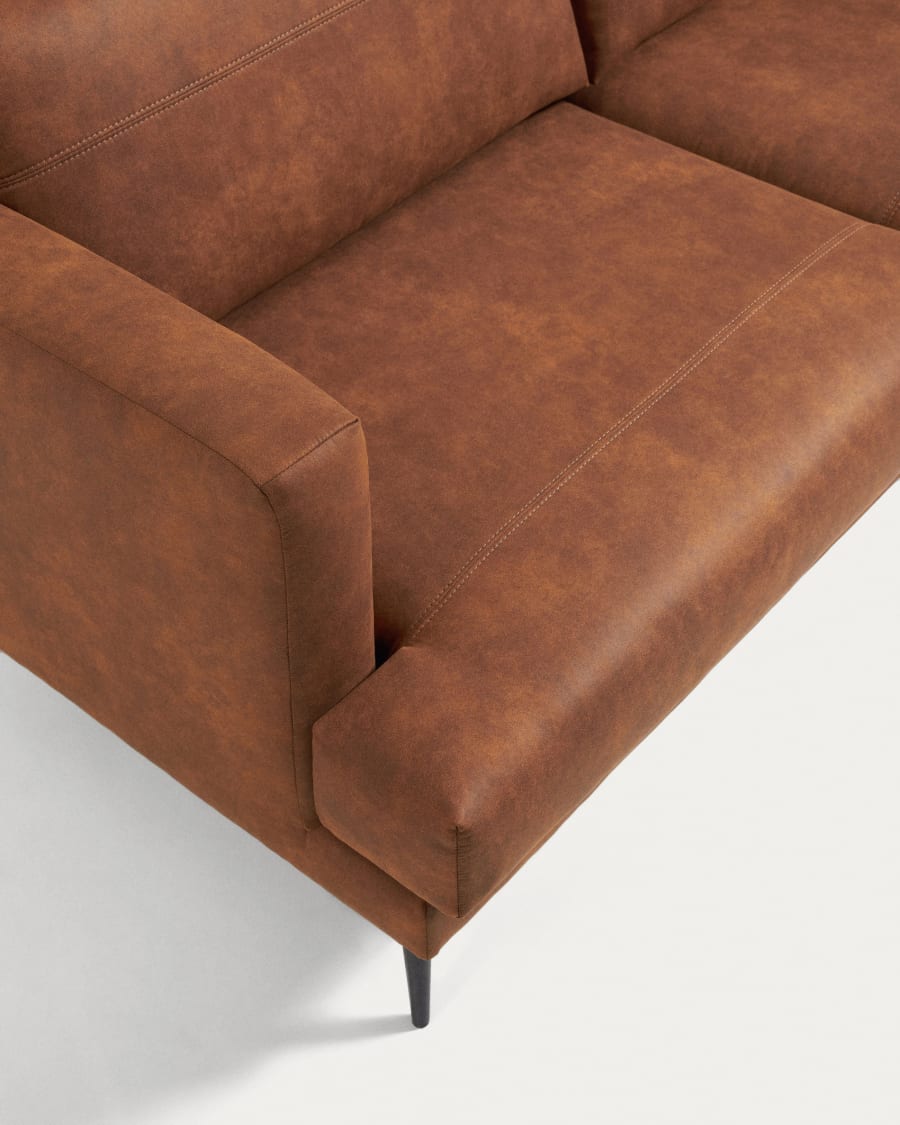 Tanya 2 seater sofa upholstered in light brown, 183 cm FSC Mix Credit