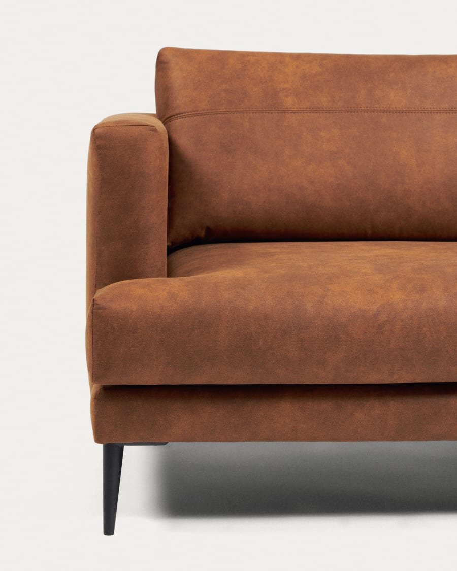 Tanya 2 seater sofa upholstered in light brown, 183 cm FSC Mix Credit