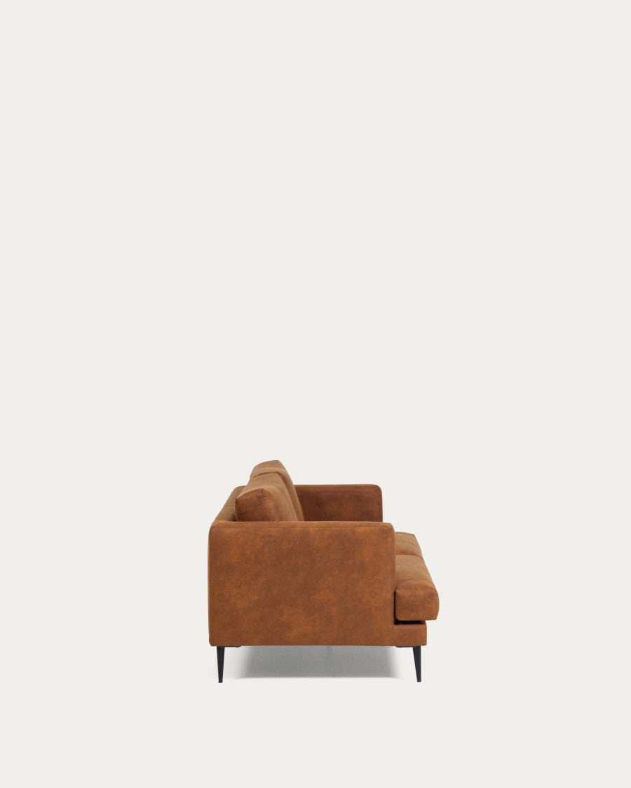 Tanya 2 seater sofa upholstered in light brown, 183 cm FSC Mix Credit