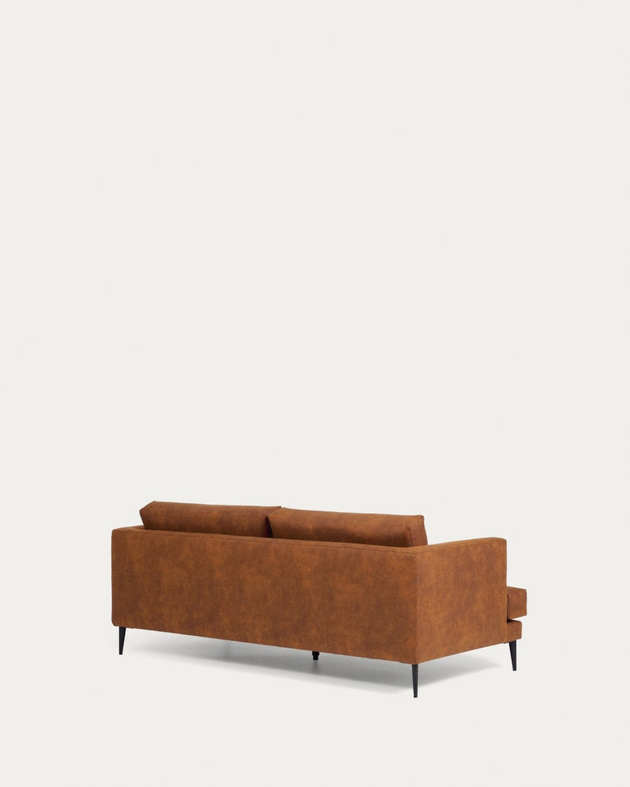 Tanya 2 seater sofa upholstered in light brown, 183 cm FSC Mix Credit