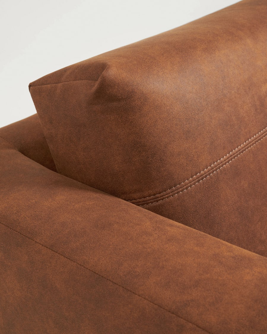 Tanya 2 seater sofa upholstered in light brown, 183 cm FSC Mix Credit