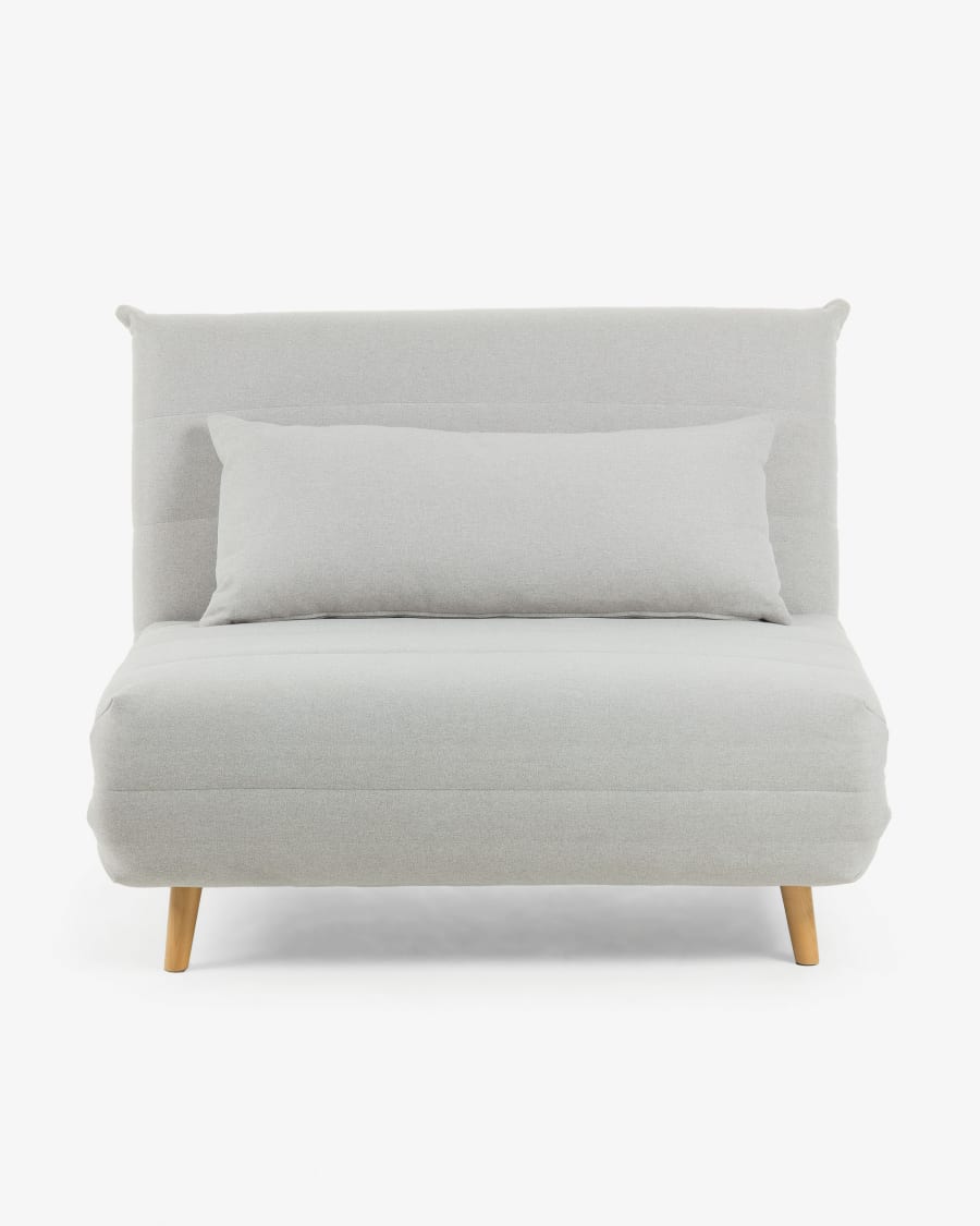 Susan sofa bed in light grey, 107 x 91 (192) cm