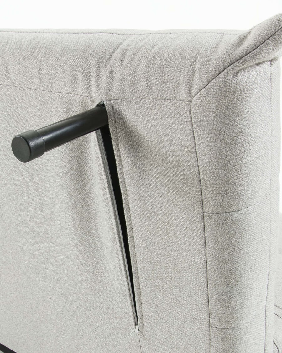Susan sofa bed in light grey, 107 x 91 (192) cm