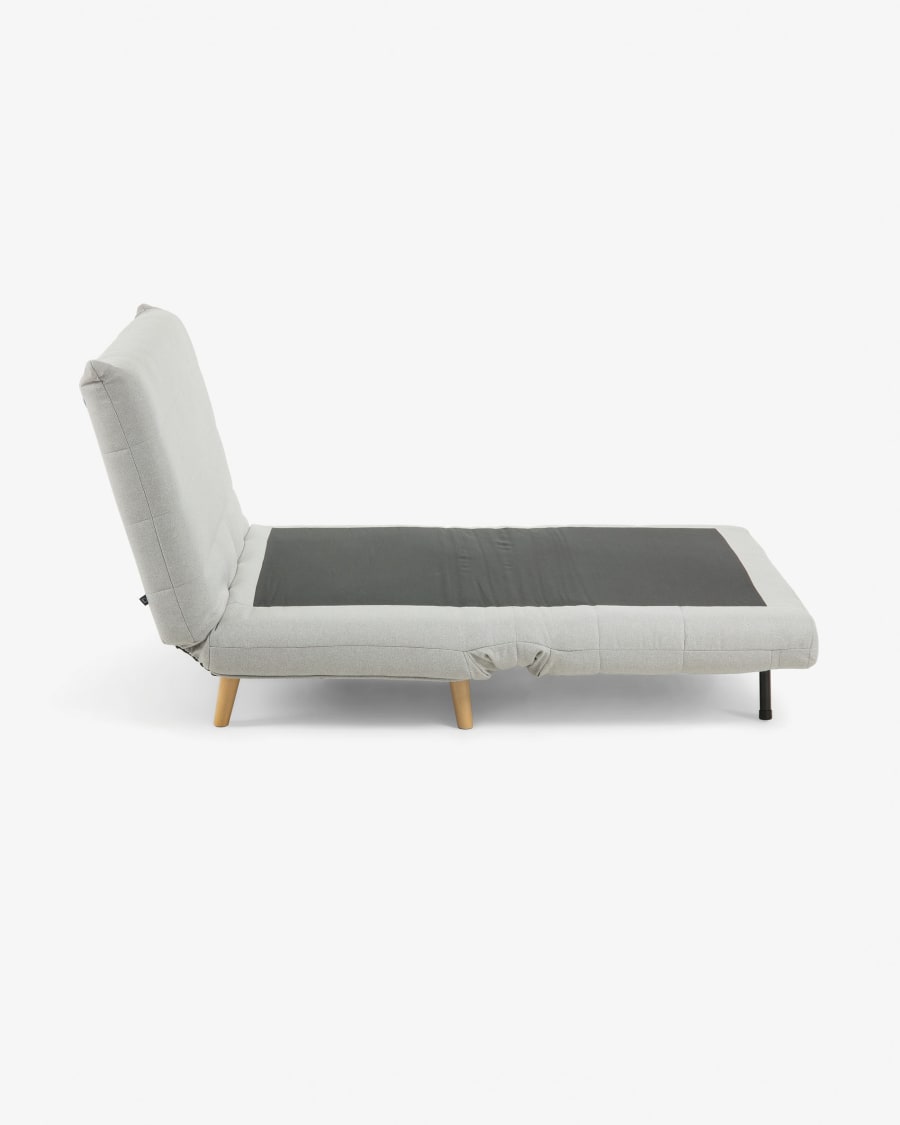 Susan sofa bed in light grey, 107 x 91 (192) cm