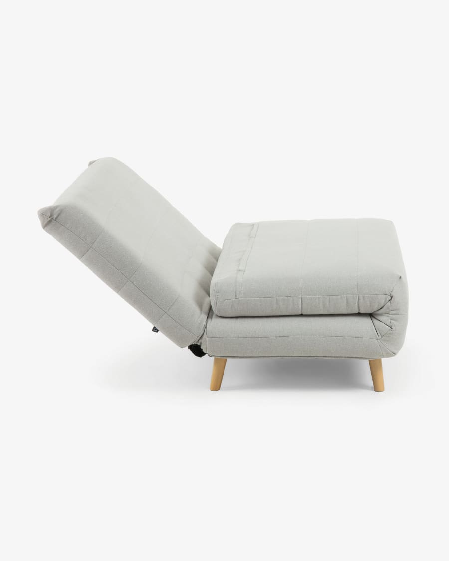 Susan sofa bed in light grey, 107 x 91 (192) cm