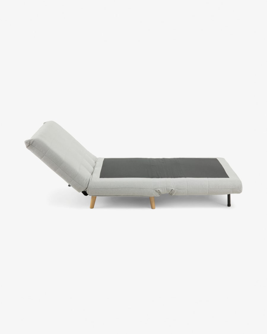 Susan sofa bed in light grey, 107 x 91 (192) cm