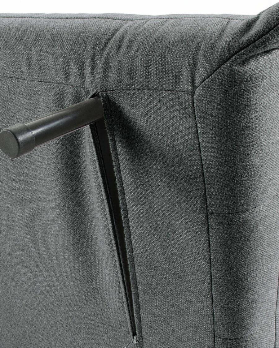Susan sofa bed in dark grey, 107 x 91 (192) cm