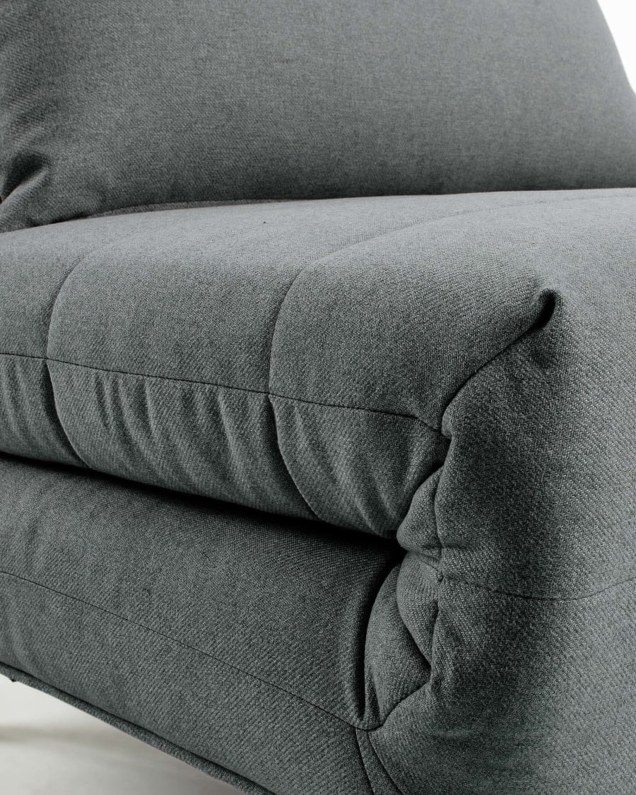 Susan sofa bed in dark grey, 107 x 91 (192) cm
