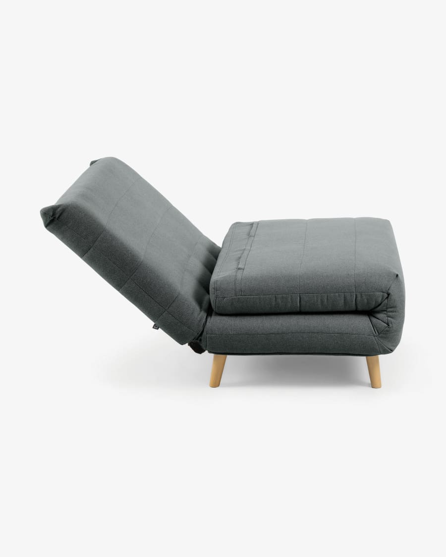 Susan sofa bed in dark grey, 107 x 91 (192) cm