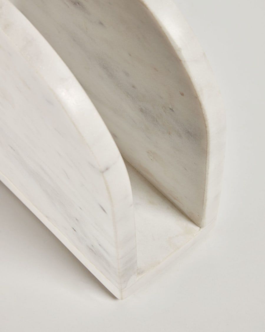 Cinderella white marble serviette holder
