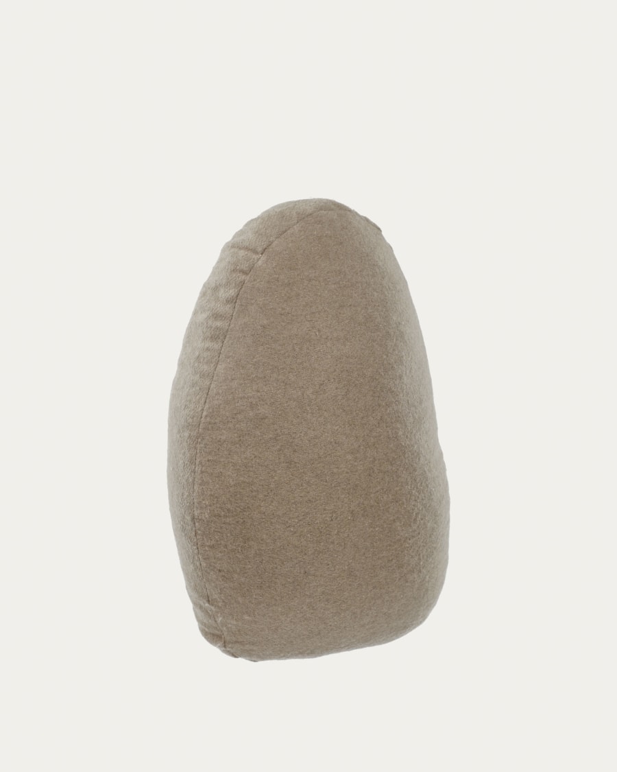 Gaby 100% wool pouffe in brown