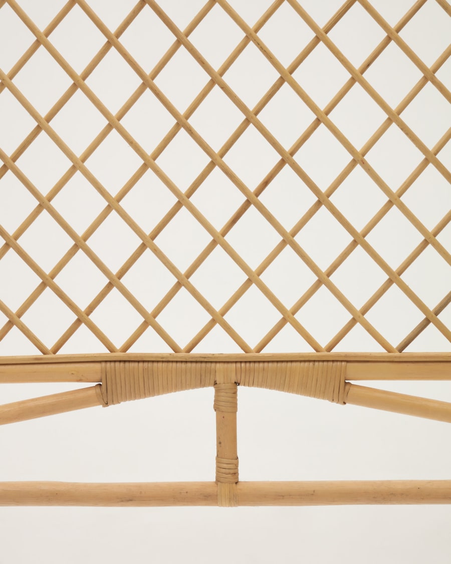 Citlalli rattan headboard with a natural finish for 150 cm beds
