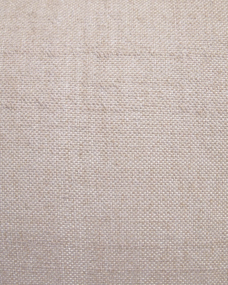 Leeith 100% PET pouffe in beige 40 x 39 cm