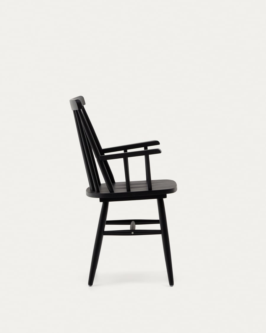 Black Tressia chair with armrests