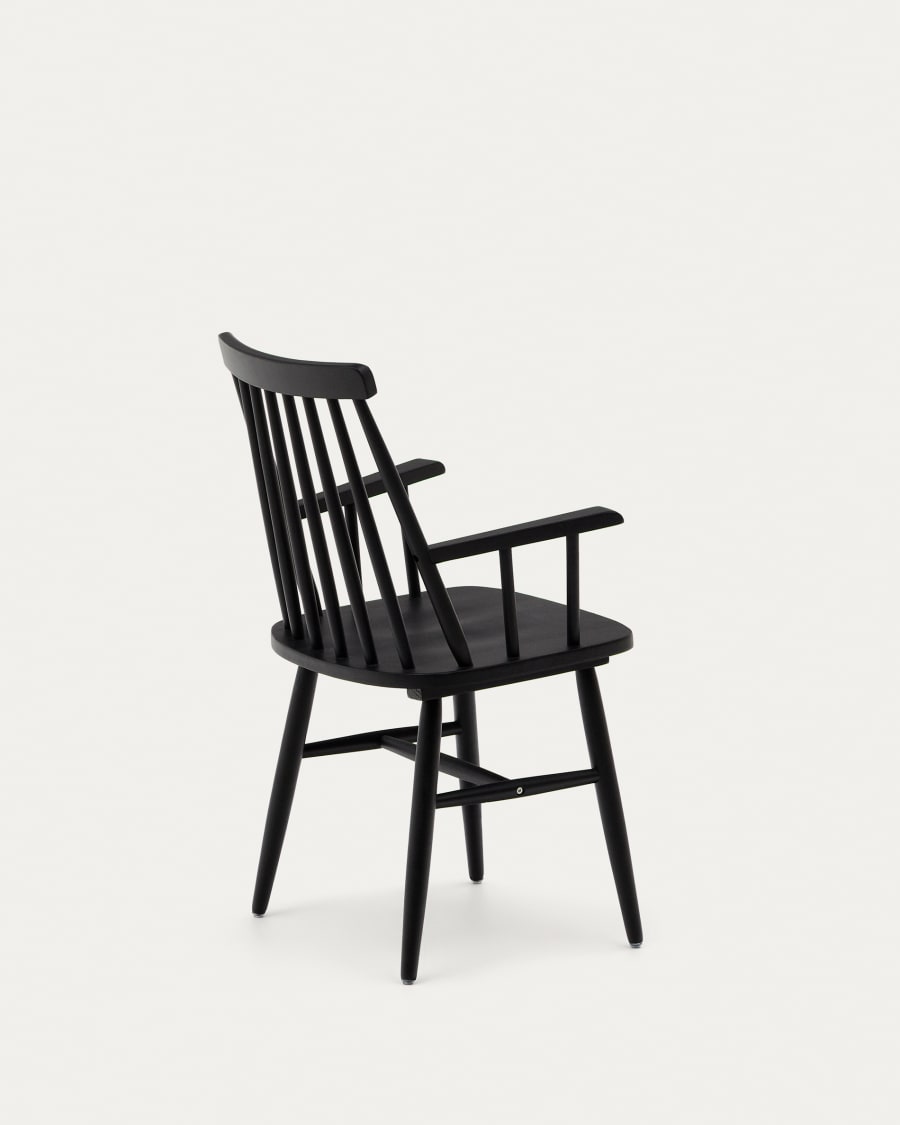 Black Tressia chair with armrests