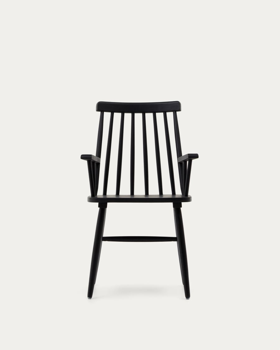 Black Tressia chair with armrests