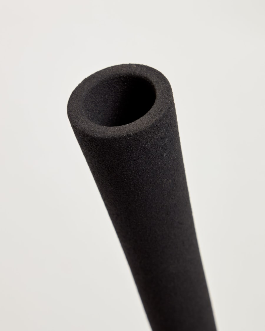 Μικρό μεταλλικό κηροπήγιο Elsia, μαύρο