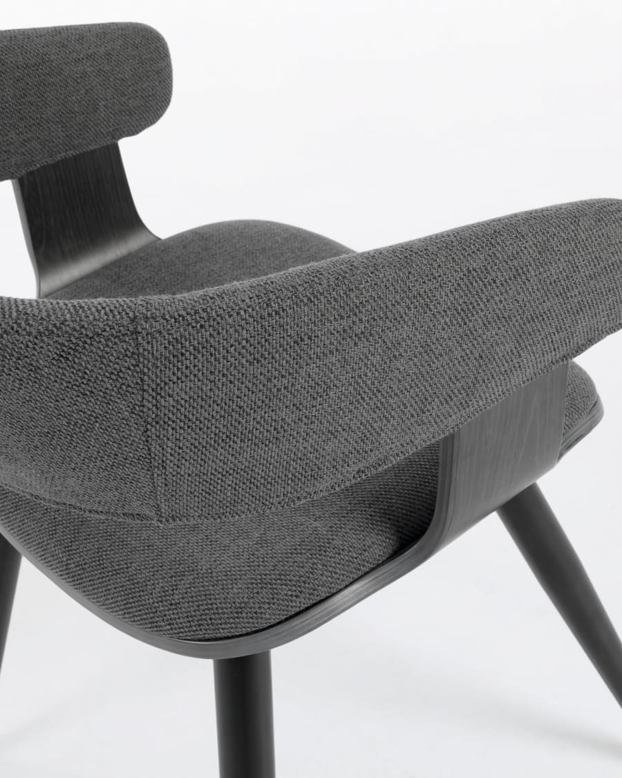Dark grey German chair
