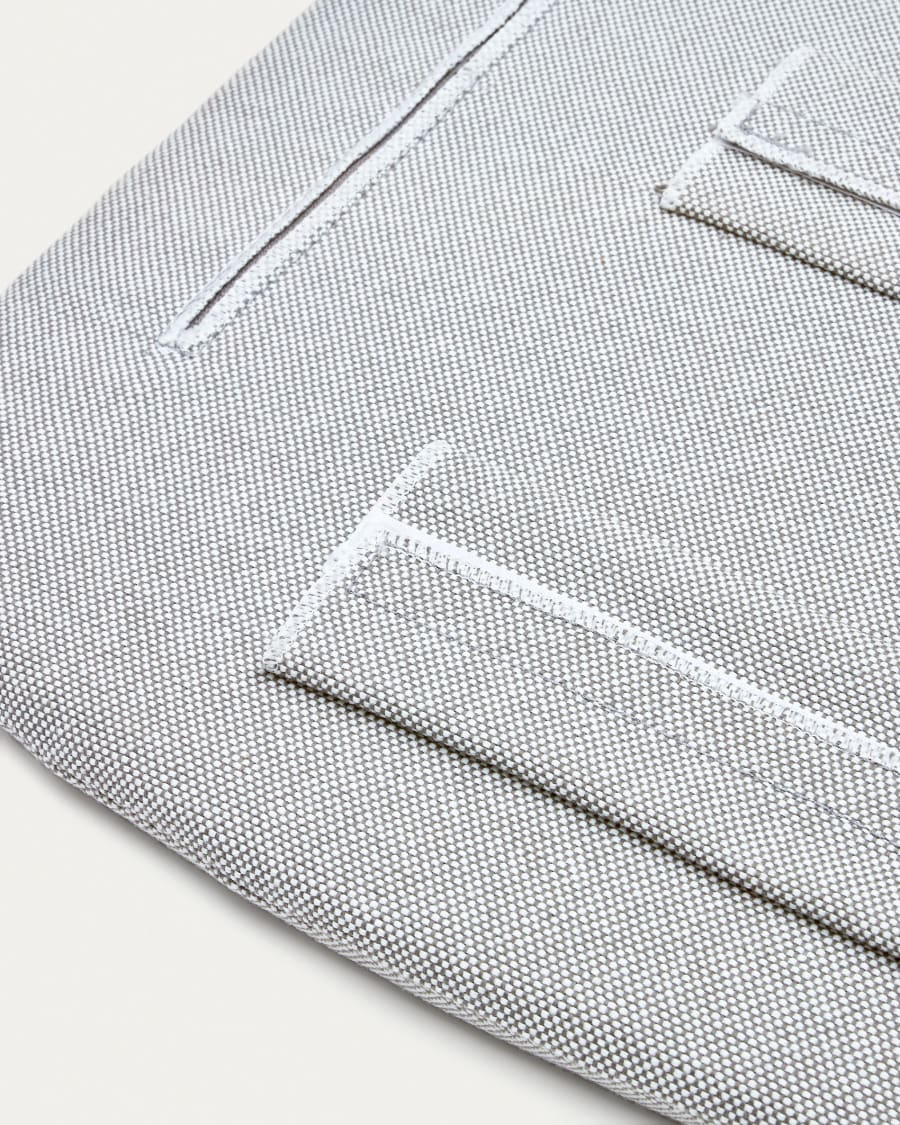 Joncols chair cushion in grey, 43 x 41 cm