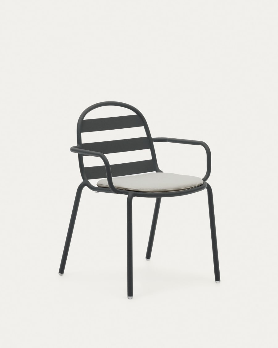 Joncols chair cushion in grey, 43 x 41 cm
