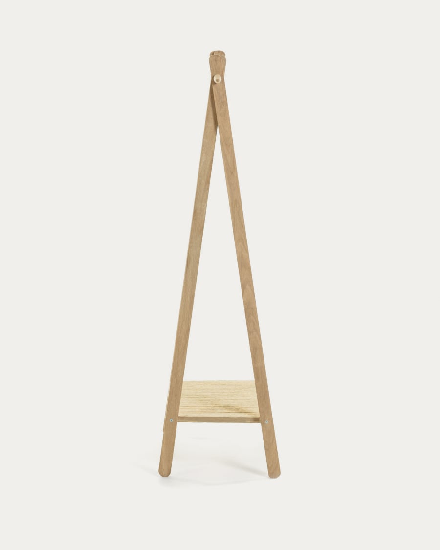 Natane birch wood and rattan clothing rail, 95 x 152 cm