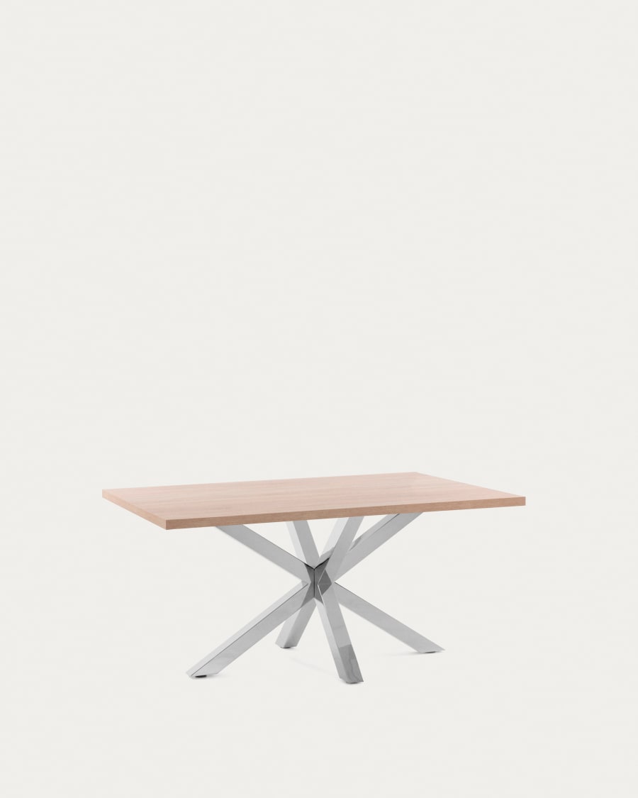 Argo table 160 cm natural melamine stainless steel legs