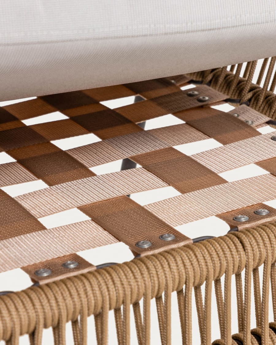 Samanta stackable armchair in beige cord