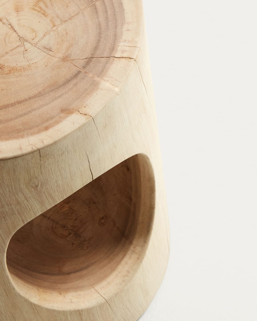 Halker solid rain tree wood side table, Ø 30 cm