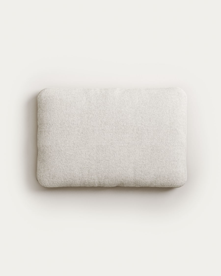 Blok cushion in white boucle, 40 x 60 cm FR