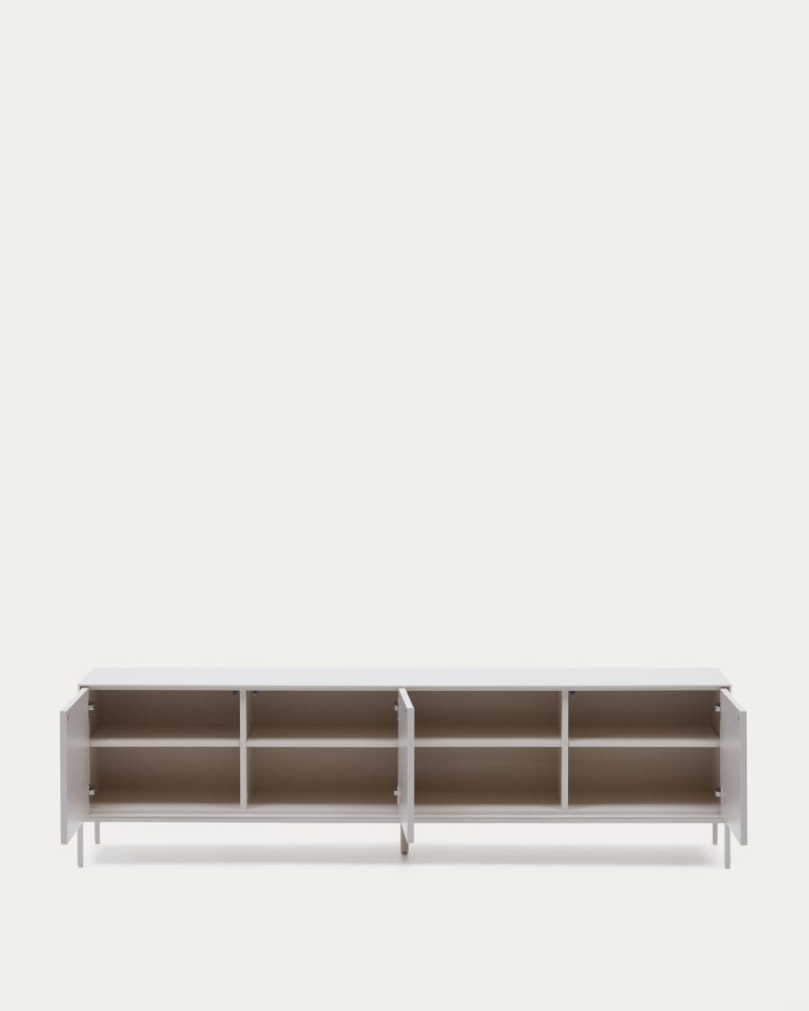 Vedrana TV 3-door cabinet white lacquered MDF 195 x 55 cm