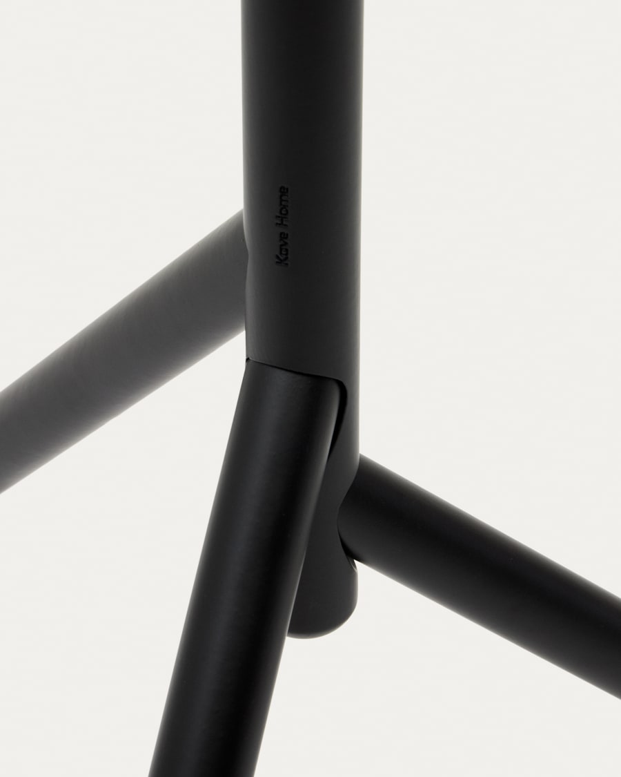 Nadue coat rack in solid beech wood with black finish 170 cm
