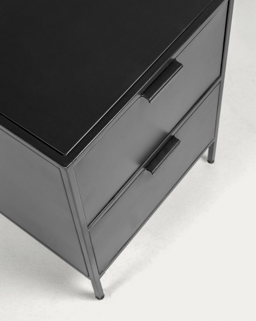 Black iron sales bedside table