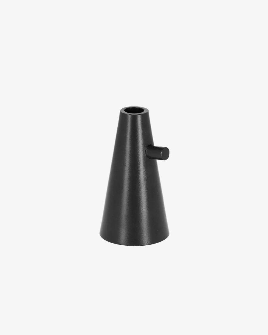 Philana metal candle holder black
