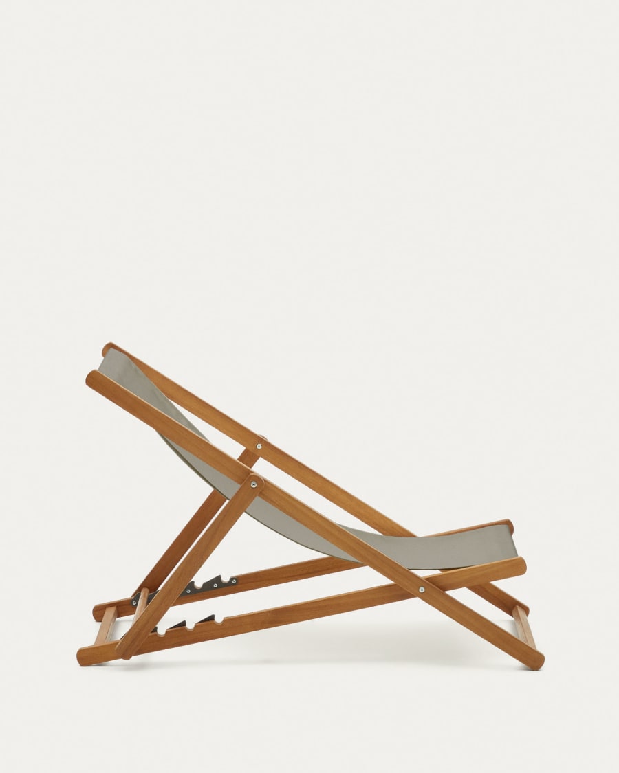 Adredna solid acacia outdoor deck chair in green FSC 100%